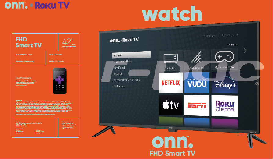 ONN 42 Inch TV Training Model 100018254 ONN TV